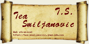 Tea Smiljanović vizit kartica